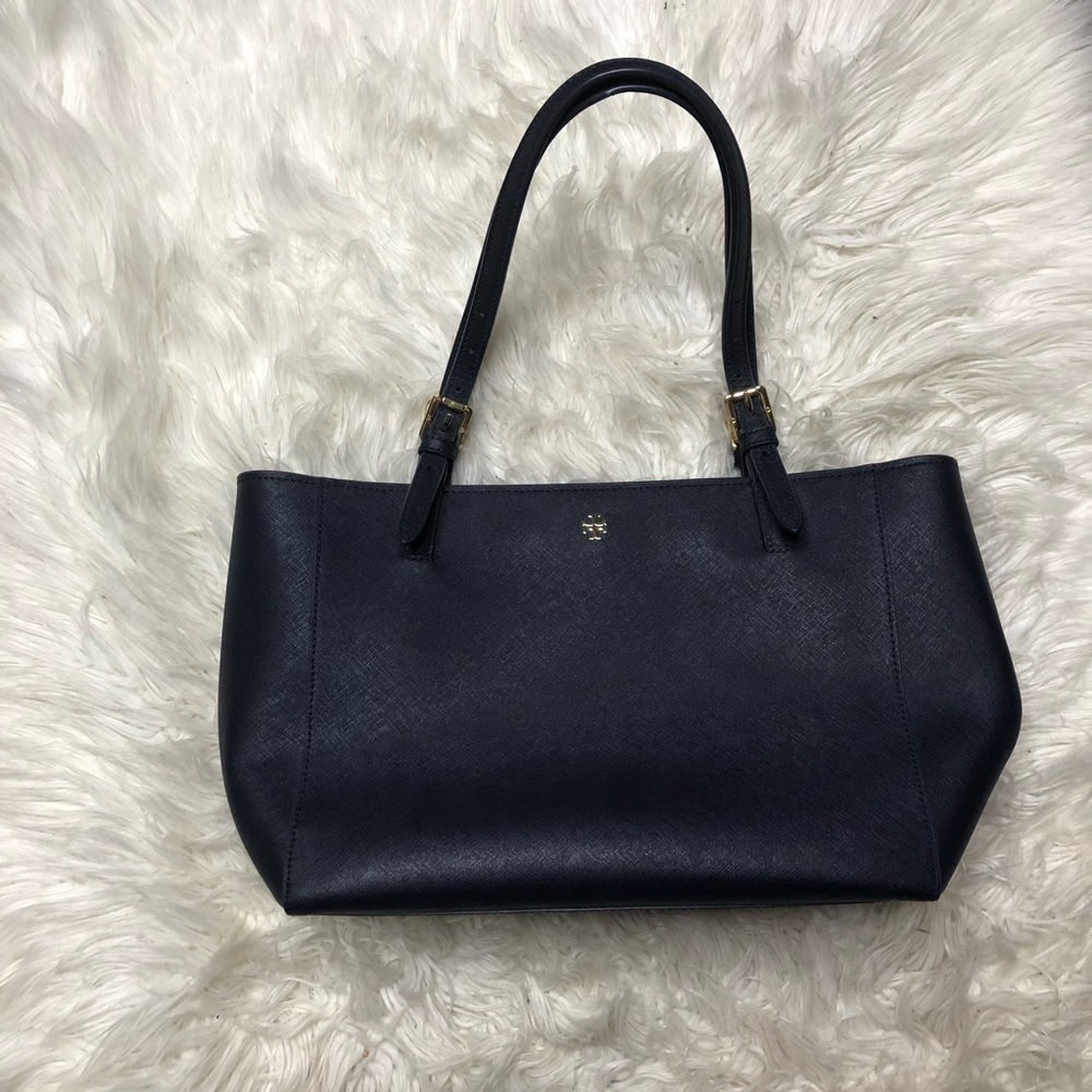 Tory Burch York Tote Purse in Navy - Picture 2 of 8